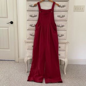 Vici. Wife leg Red Jumpsuit.